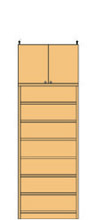 高さ２３２～２４１ｃｍ幅６０～７０ｃｍ奥行１９ｃｍ厚棚板（棚板厚2.5cm）