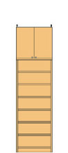 高さ２４１～２５０ｃｍ幅４５～５９ｃｍ奥行１９ｃｍ