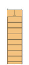 高さ２４１．１～２５０．１ｃｍ幅４５～５９ｃｍ奥行１９ｃｍ