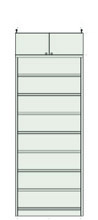 高さ２４１．１～２５０．１ｃｍ幅７１～８０ｃｍ奥行１９ｃｍ厚棚板(棚板厚2.5cm)