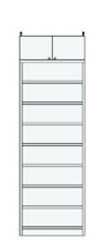 高さ２４１．１～２５０．１ｃｍ幅６０～７０ｃｍ奥行４０ｃｍ厚棚板(棚板厚2.5cm)