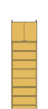 高さ２３２～２４１ｃｍ幅４５～５９ｃｍ奥行４６ｃｍ