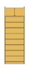 高さ２５０．１～２５９．１ｃｍ幅７１～８０ｃｍ奥行４６ｃｍ厚棚板(棚板厚2.5cm)