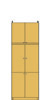 高さ２３２～２４１ｃｍ幅４５～５９ｃｍ奥行１９ｃｍ