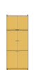 高さ２３２～２４１ｃｍ幅６０～７０ｃｍ奥行１９ｃｍ