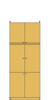 高さ２３２～２４１ｃｍ幅６０～７０ｃｍ奥行４６ｃｍ