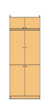 高さ２４１．１～２５０．１ｃｍ幅６０～７０ｃｍ奥行１９ｃｍ