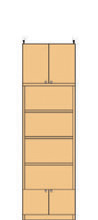 高さ２３２～２４１ｃｍ幅４５～５９ｃｍ奥行３１ｃｍ厚棚板（棚板厚2.5cm）