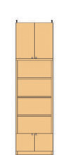 高さ２５０～２５９ｃｍ幅４５～５９ｃｍ奥行３１ｃｍ厚棚板（棚板厚2.5cm）