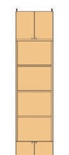 高さ２６５．１～２７４．１ｃｍ幅４５～５９ｃｍ奥行３１ｃｍ厚棚板(棚板厚2.5cm)