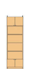 高さ２１７～２２６ｃｍ幅４５～５９ｃｍ奥行４０ｃｍ厚棚板（棚板厚2.5cm）