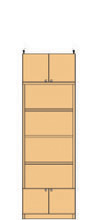 高さ２１７～２２６ｃｍ幅４５～５９ｃｍ奥行４６ｃｍ厚棚板（棚板厚2.5cm）