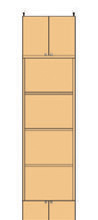 高さ２６５．１～２７４．１ｃｍ幅４５～５９ｃｍ奥行４６ｃｍ厚棚板(棚板厚2.5cm)