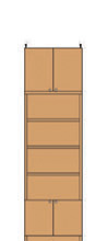 高さ２３２～２４１ｃｍ幅４５～５９ｃｍ奥行１９ｃｍ厚棚板（棚板厚2.5cm）