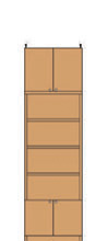 高さ２３２～２４１ｃｍ幅４５～５９ｃｍ奥行４６ｃｍ厚棚板（棚板厚2.5cm）