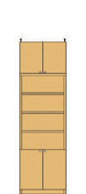 高さ２２６～２３５ｃｍ幅４５～５９ｃｍ奥行３１ｃｍ厚棚板（棚板厚2.5cm）