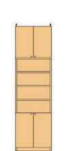 高さ２４１～２５０ｃｍ幅４５～５９ｃｍ奥行３１ｃｍ厚棚板（棚板厚2.5cm）