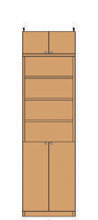 高さ２４１．１～２５０．１ｃｍ幅４５～５９ｃｍ奥行１９ｃｍ