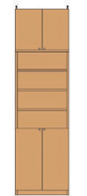 高さ２７４．１～２８３．１ｃｍ幅６０～７０ｃｍ奥行１９ｃｍ厚棚板(棚板厚2.5cm)