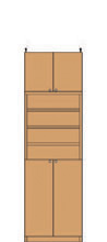 高さ２２６～２３５ｃｍ幅４５～５９ｃｍ奥行４６ｃｍ厚棚板（棚板厚2.5cm）