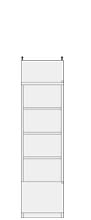 高さ２０８～２１７ｃｍ幅３０～４４ｃｍ奥行３１ｃｍ厚棚板（棚板厚2.5cm）