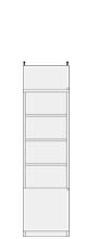 高さ２０８～２１７ｃｍ幅３０～４４ｃｍ奥行１９ｃｍ厚棚板（棚板厚2.5cm）