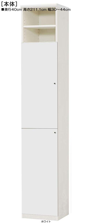 下扉付きA3書斎ラック 高さ２１１．１ｃｍ幅３０～４４ｃｍ奥行４０ｃｍ 扉高170.2cm